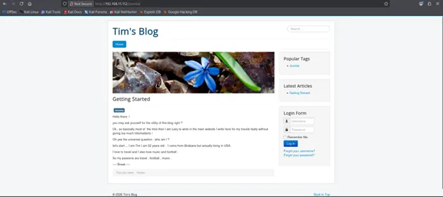 Joomla directory discovered