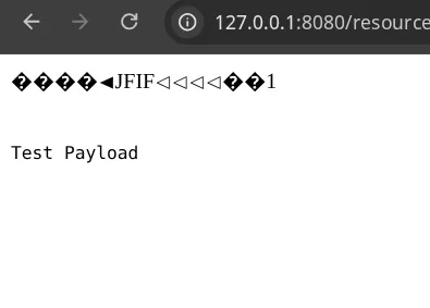 Uploaded payload executing through the image comment field
